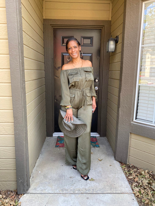 Olive Green Jumpsuit