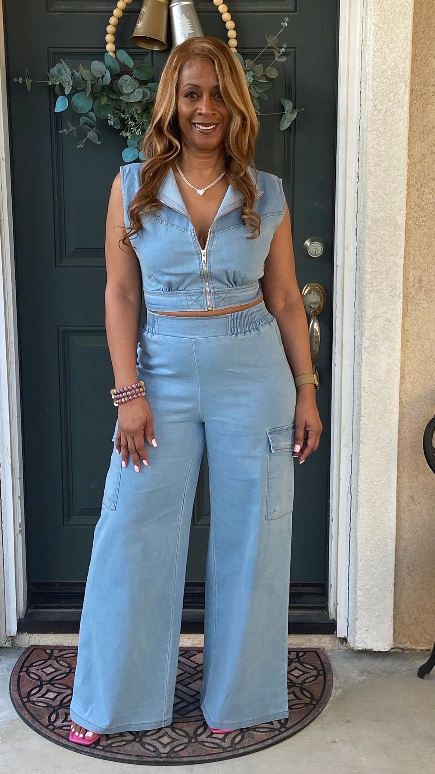 2 Piece Denim Pants set