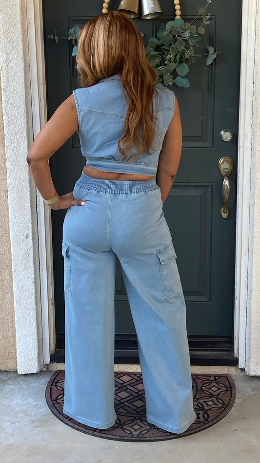 2 Piece Denim Pants set